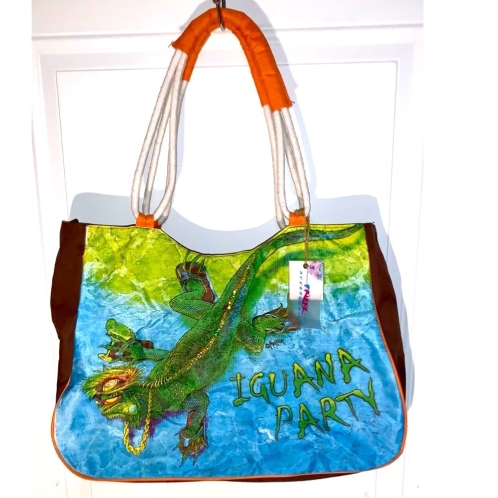 Frisky accessories vintage Iguana tote bag